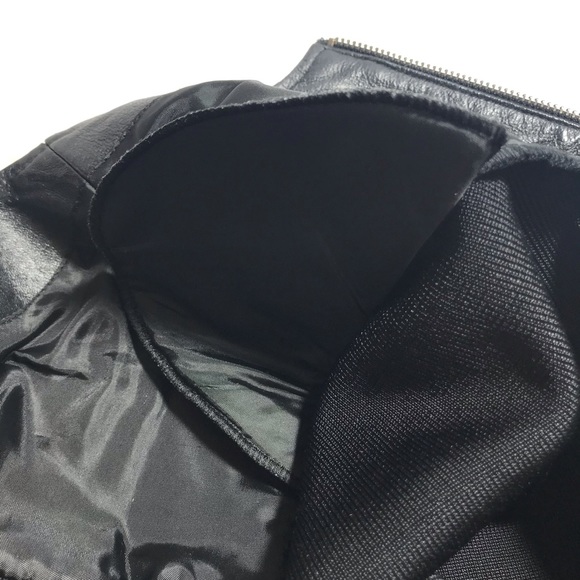 Vintage Nygard Collection Black Leather Front Mixed Media Jacket Size L - Picture 2 of 13